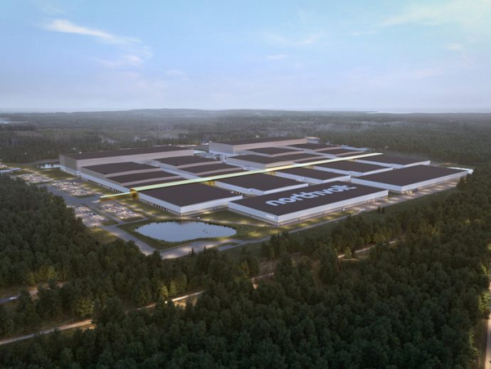 Batterifabriken i Skellefteå Foto: Northvolt